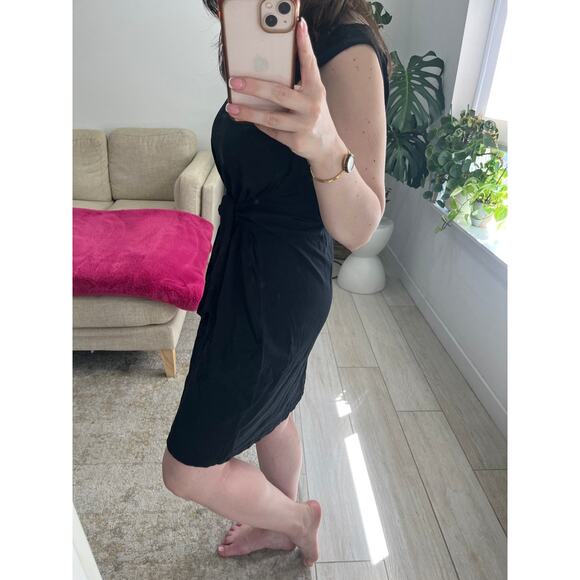 NEW J. Crew Black Tie Dress Size Large - Picture 2 of 8